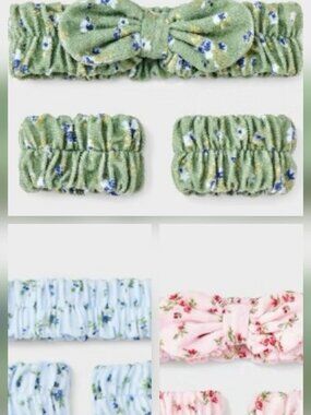 Floral Bow Headband & Wrist Spa Set-Wild Fable- Pick your Color